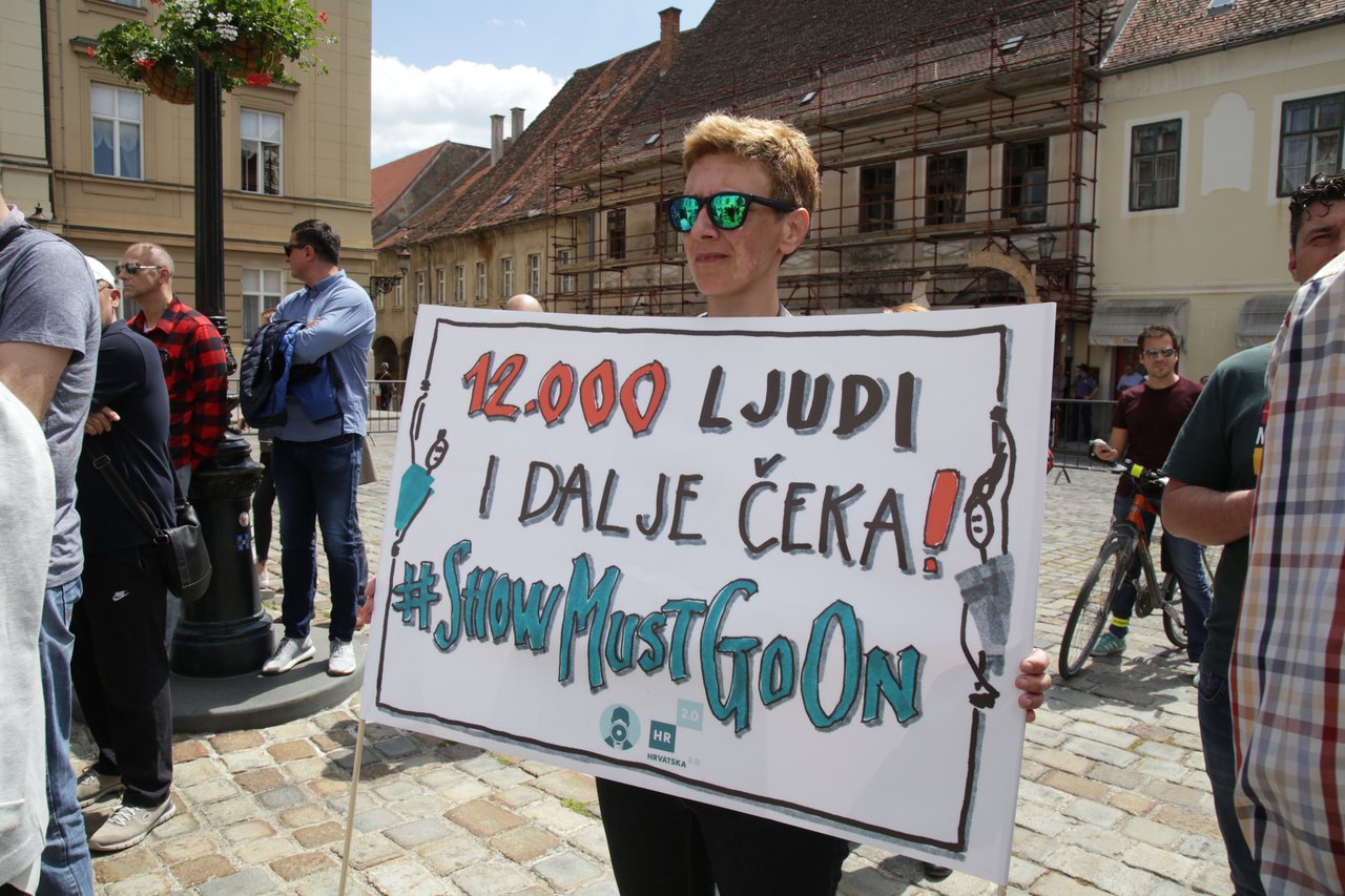 Prosvjed povremenih prijevoznika iz cijele Hrvatske, ugostitelja, turističkih djelatnika i poduzetnika koji se bave eventima u organizaciji udruge Glas poduzetnika.