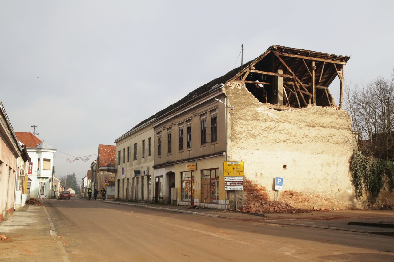 Područje Sisačko-moslavačke županije nastradalo od potresa, Glina