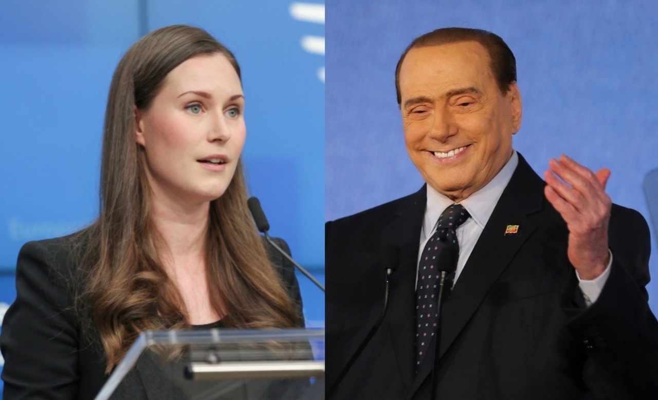 <p>Sanna Marin, Silvio Berlusconi</p>