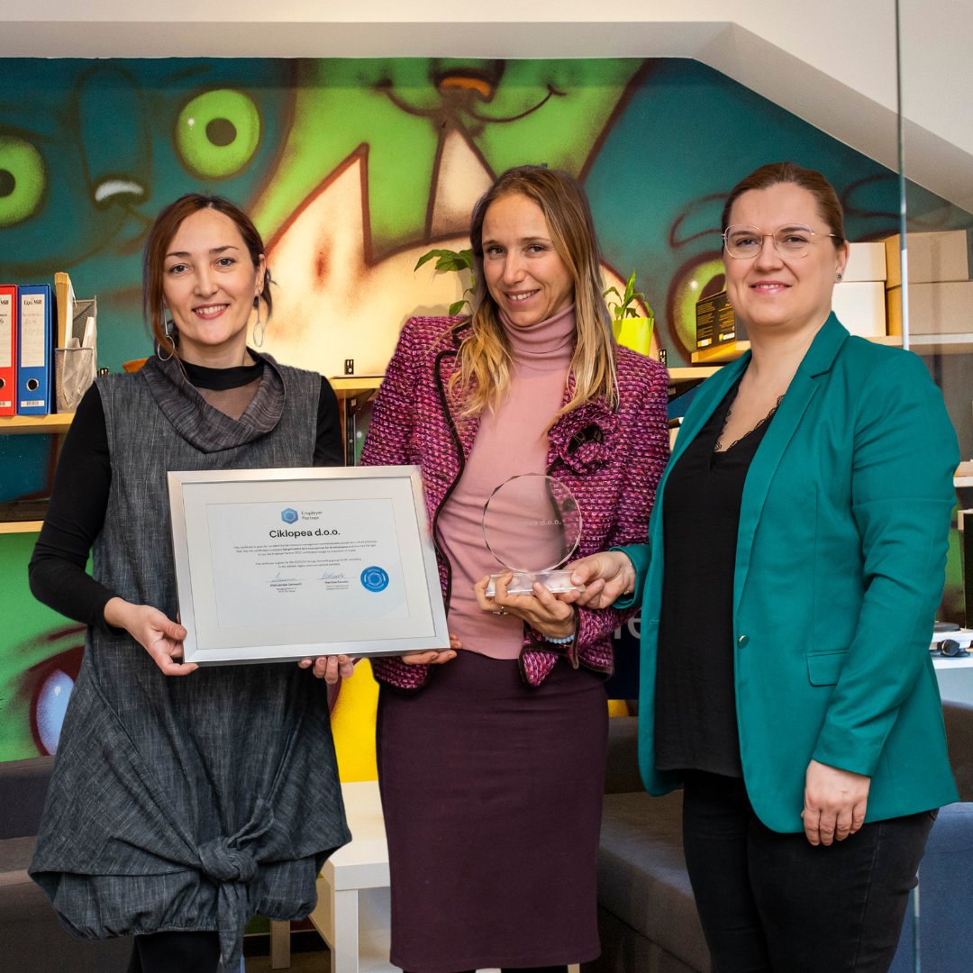 Ciklopea zum achten Mal mit dem Arbeitgeber-Partner-Zertifikat ausgezeichnet