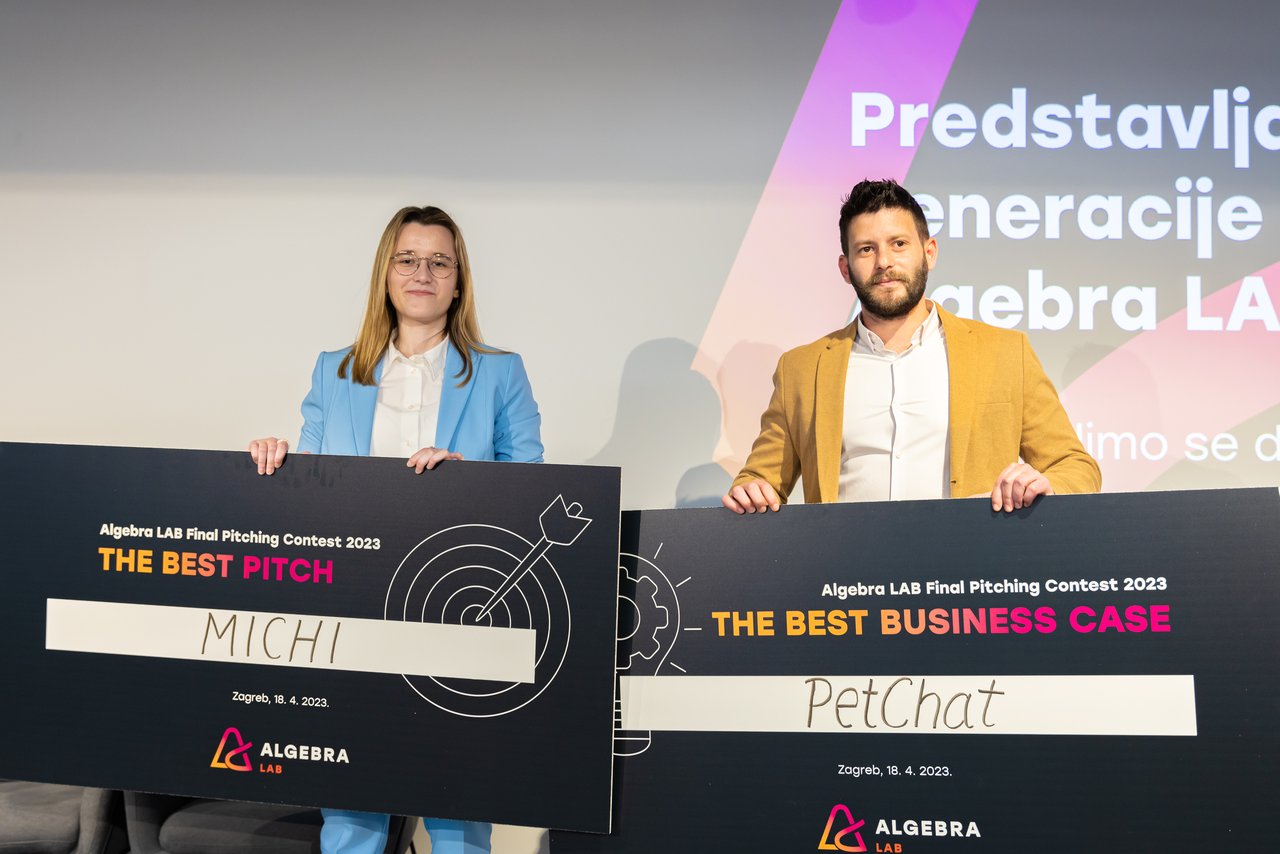 Gewinner der 15. Generation der Algebra LAB Start-ups sind der virtuelle Freund Michi und die Plattform PetChat