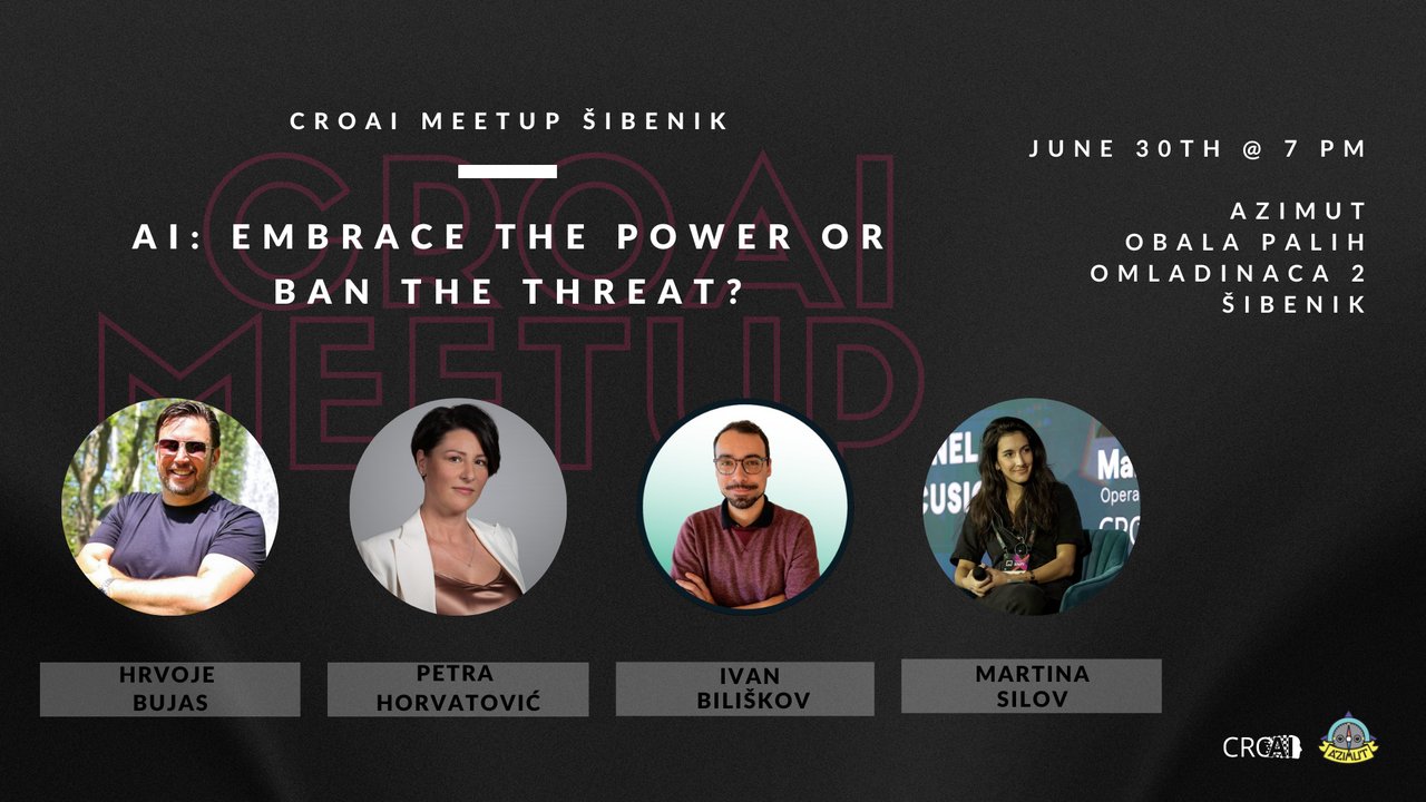 CroAI Meetup Šibenik: Künstliche Intelligenz beeinflusst Menschen über Zagreb hinaus