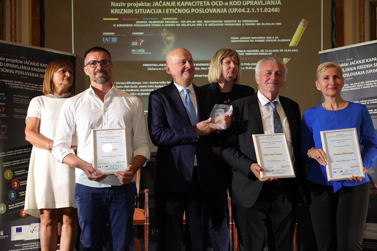 Der erste Gewinner des Nikola Tesla Preises für ethisches Geschäft ist Stjepan Orešković, Mehrheitsinhaber von Mplus