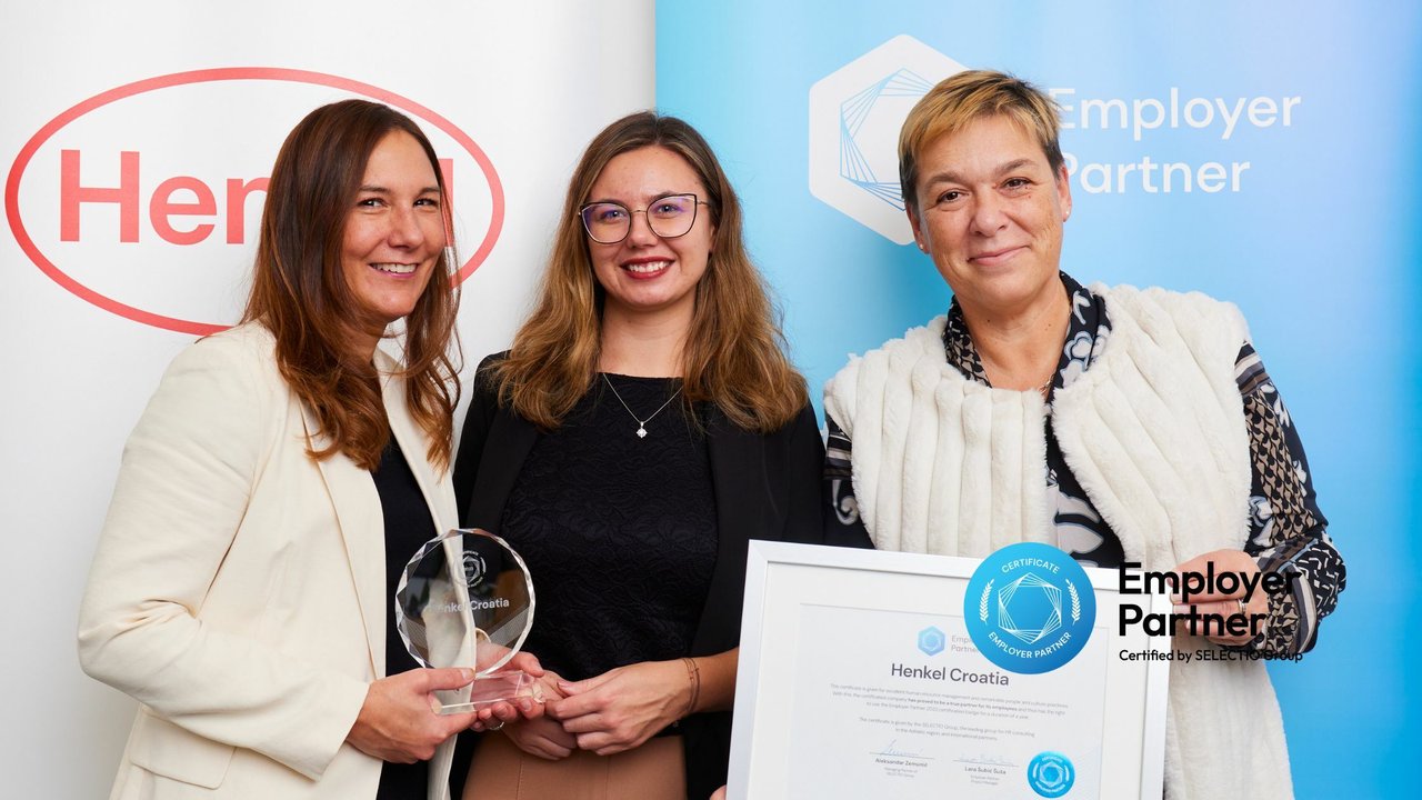 Arbeitsplätze stärken: Henkel Kroatien erhält das elfte Arbeitgeber-Partner-Zertifikat