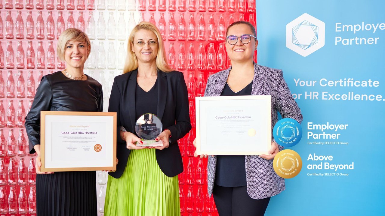 Coca-Cola HBC Kroatien erhielt vier Zertifikate für hervorragendes Personalmanagement