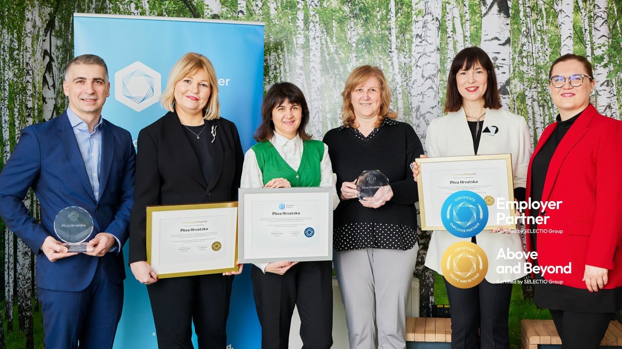 Pliva steht erneut an der Spitze der Arbeitgeber in Kroatien und wurde mit den prestigeträchtigen Zertifikaten Employer Partner und Above and Beyond ausgezeichnet