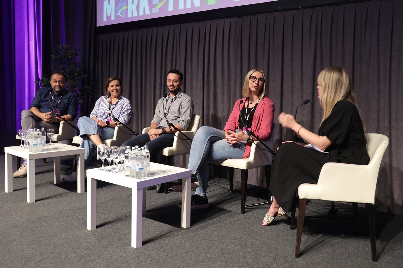 <p>MARKETING AND SALES BY NUMBERS 2024. Panel "8 sekundi za komunikaciju bez pogreške" Hrvoje Škurla, Mia Lasić, Marko Jambrešić, Ivana Postužin i Sandra Babić</p>