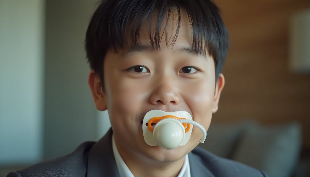 Geschäftsprofis in China beruhigen ihre Nerven mit Schnullern