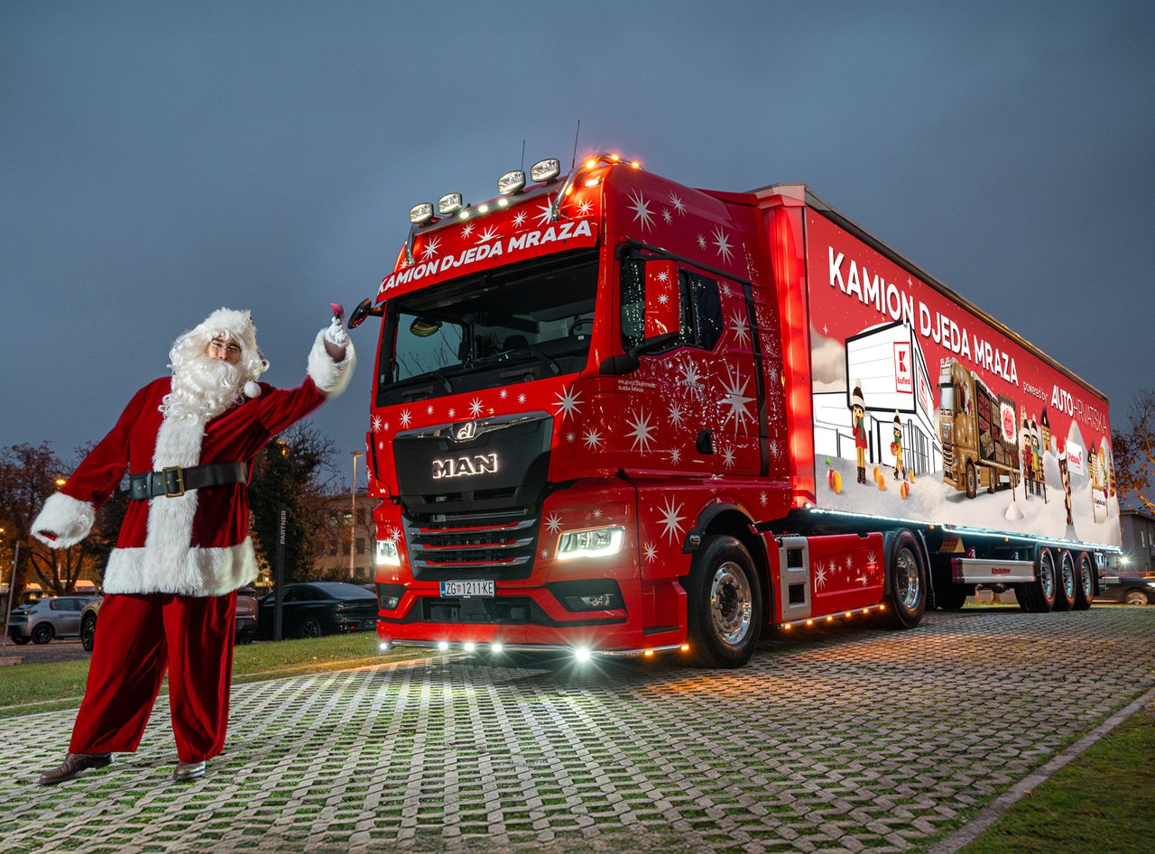 Der Weihnachtsmann-Truck kommt in die meisten Städte Kroatiens bisher!