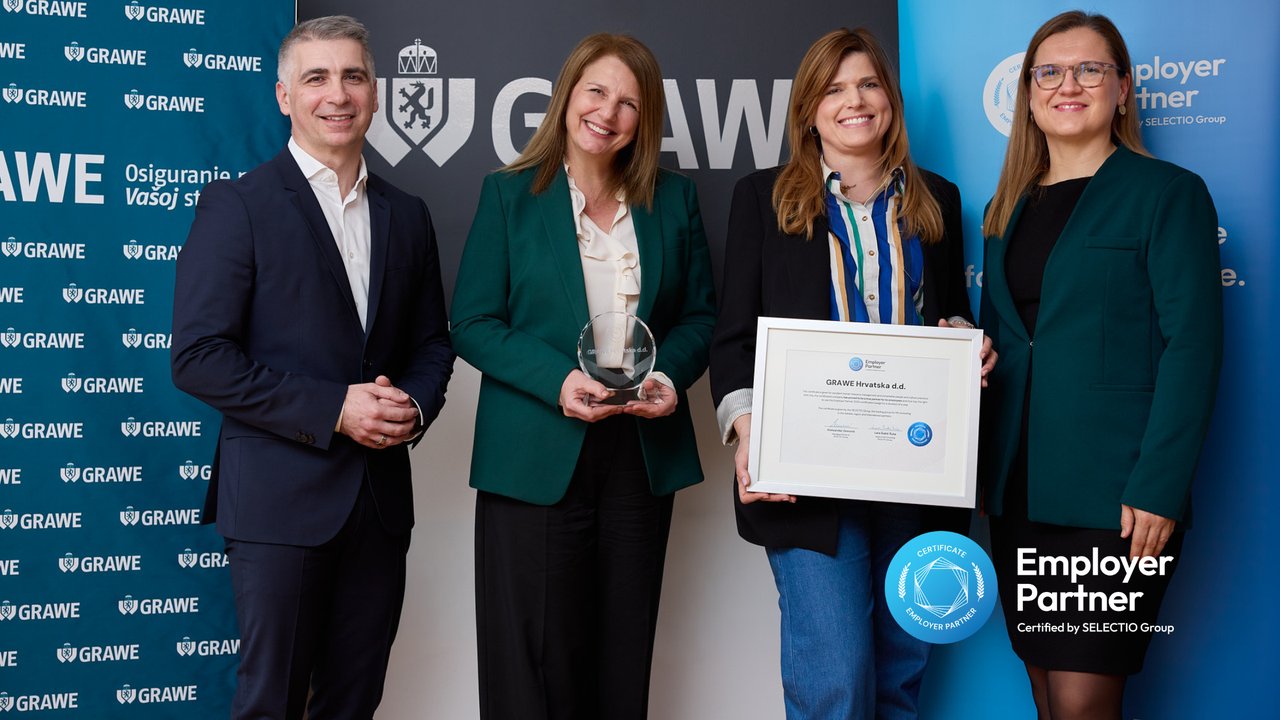 GRAWE Hrvatska d.d. a acquis un autre certificat Partenaire Employeur