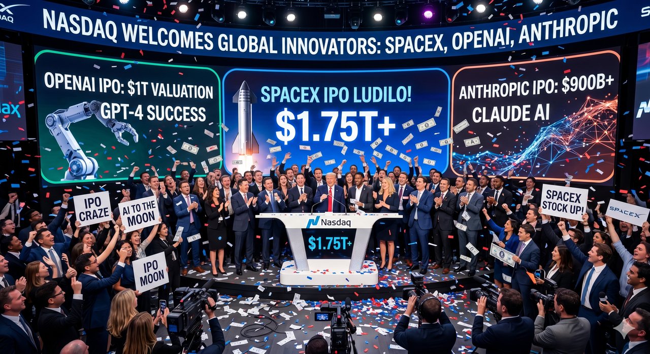La folie des IPO d&rsquo;IA : SpaceX, OpenAI et Anthropic visent des trillions