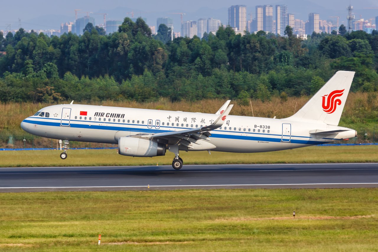 <p>Chengdu, China - September 22, 2019Air China Airbus A320 airplane at Chengdu Airport (CTU) in China. Airbus is a European aircraft manufacturer based in Toulouse, France.</p>