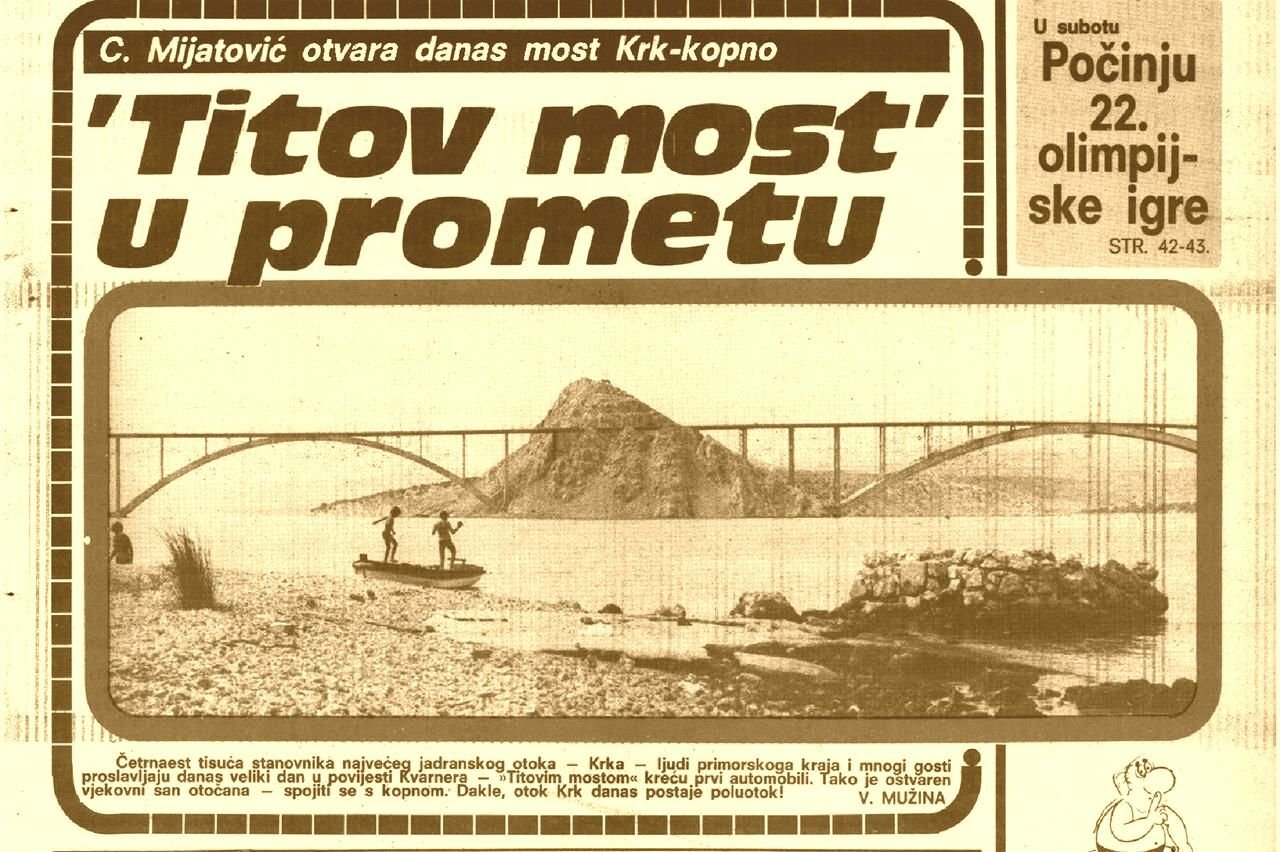 <p>Faksimil naslovnice Večernjeg lista od 19. srpnja 1980.</p>