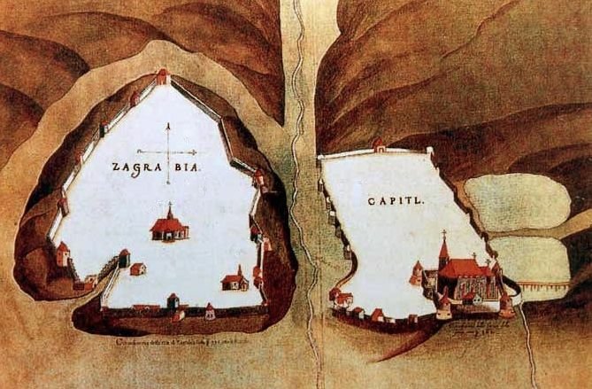 <p>Najstariji prikaz 'dva brega' iz XVI. stoljeća<br>
</p>