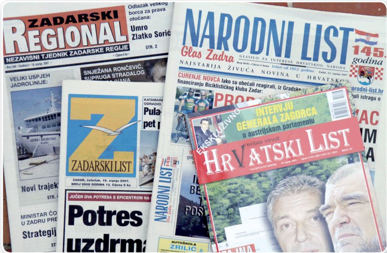 250 novinara radi u 12 zadarskih medija osam jakih dopisnistava