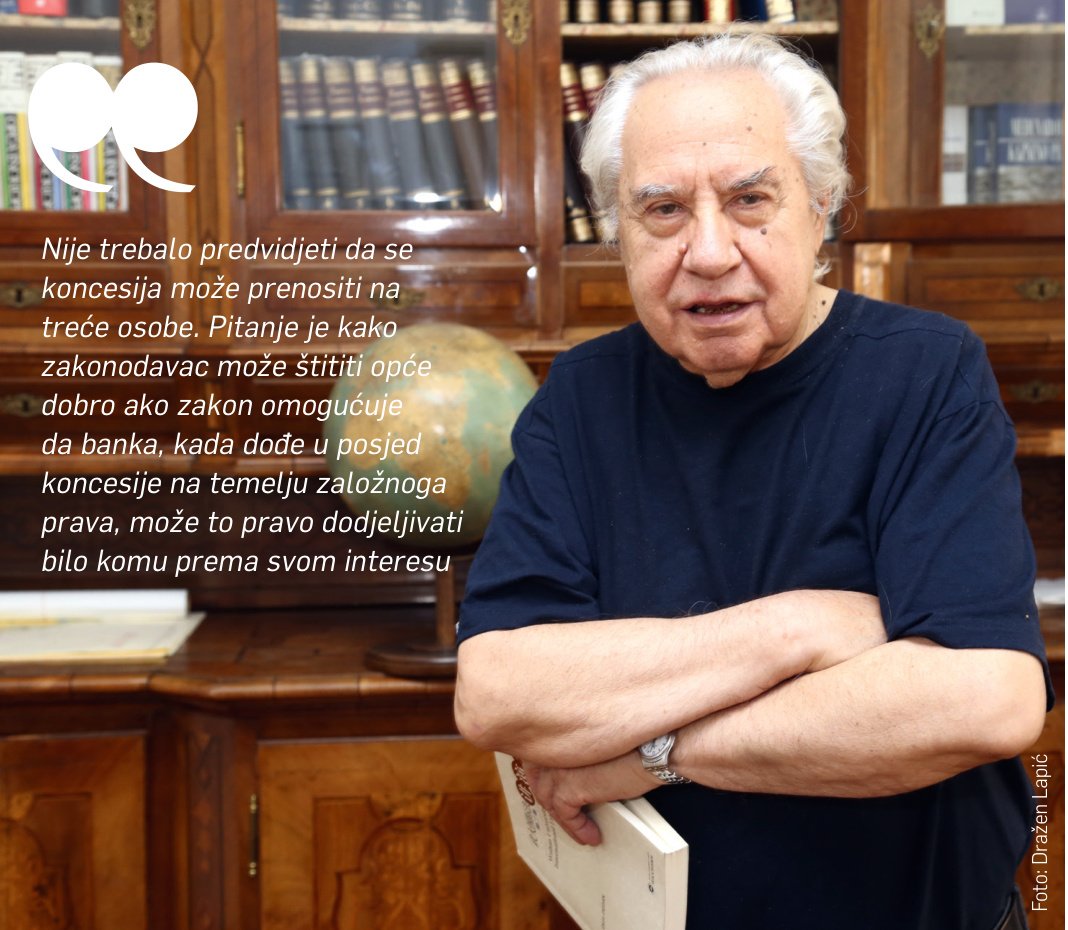 Nad koncesijama ne bi trebalo postojati založno pravo